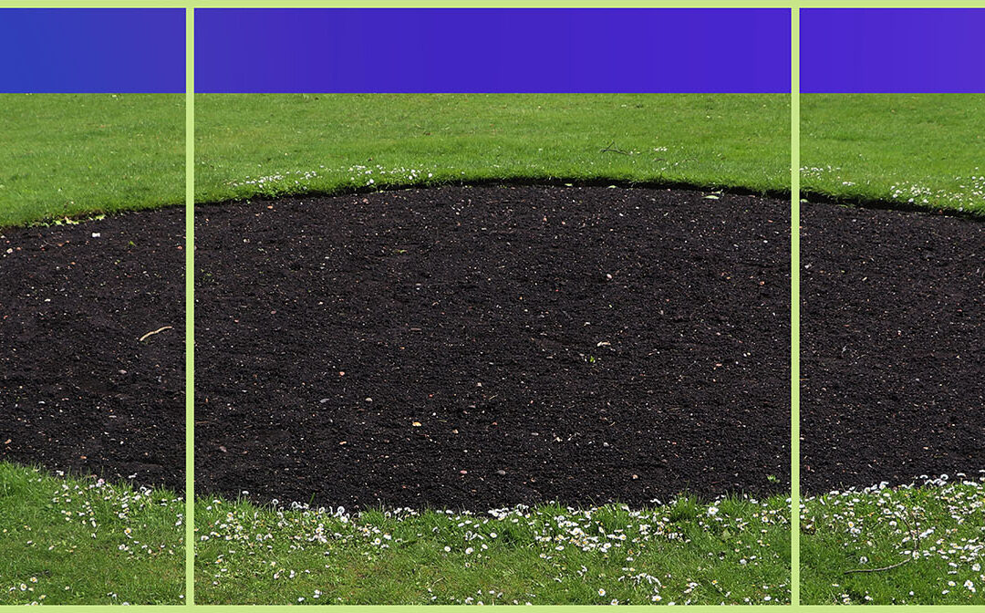 Landscape with top soil circle